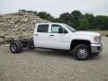 Summit White - Sierra 3500HD Work Truck Crew Cab 4x4 Chassis Photo No. 29