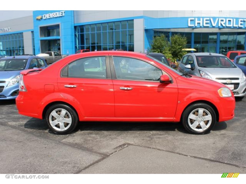 2009 Aveo LT Sedan - Victory Red / Charcoal photo #1