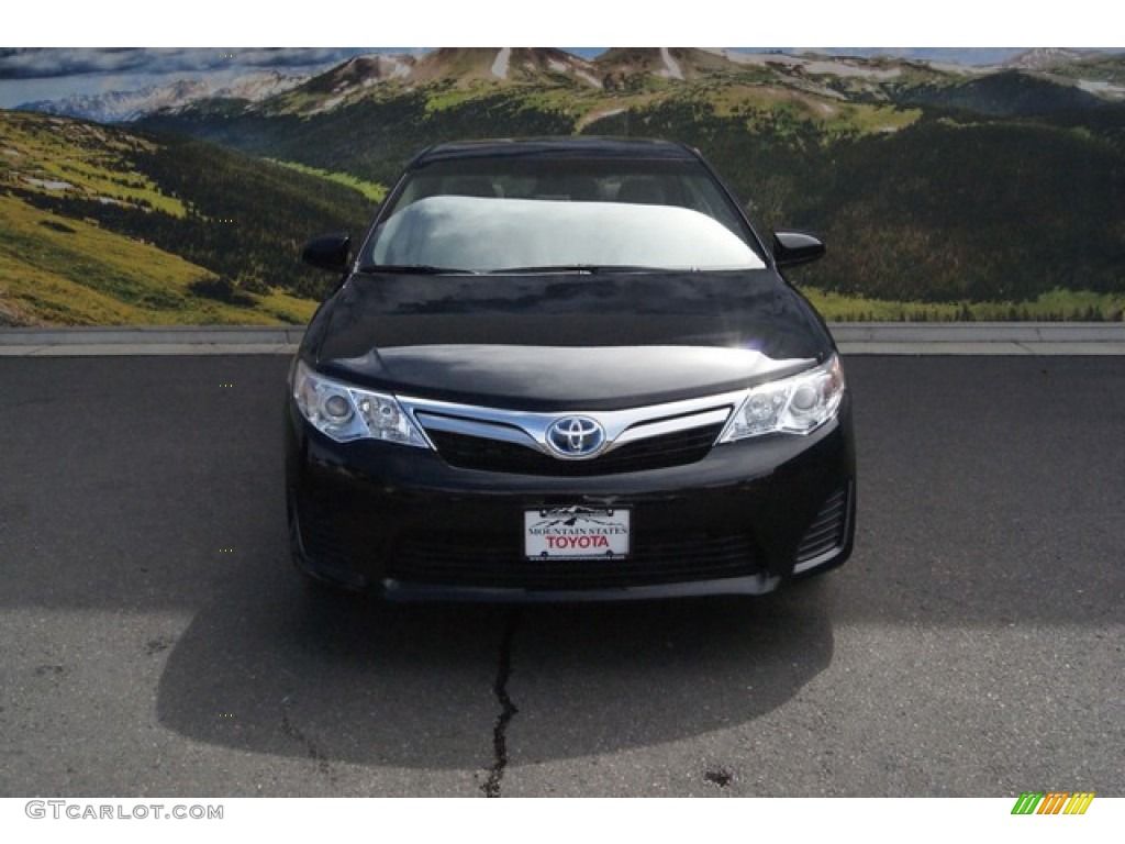2014 Camry Hybrid LE - Attitude Black Metallic / Ivory photo #2