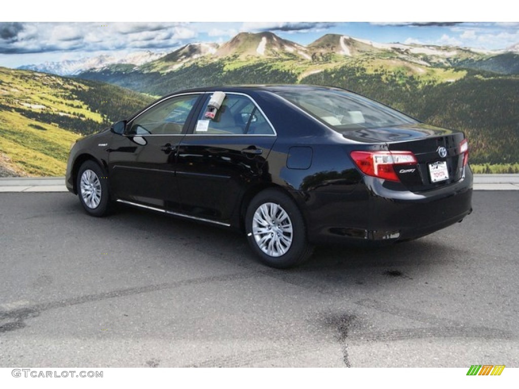 2014 Camry Hybrid LE - Attitude Black Metallic / Ivory photo #3