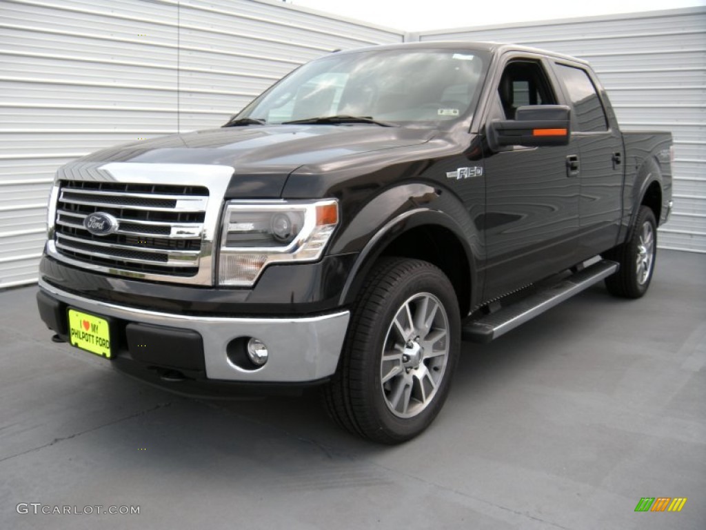 2014 F150 Lariat SuperCrew 4x4 - Tuxedo Black / Black photo #7