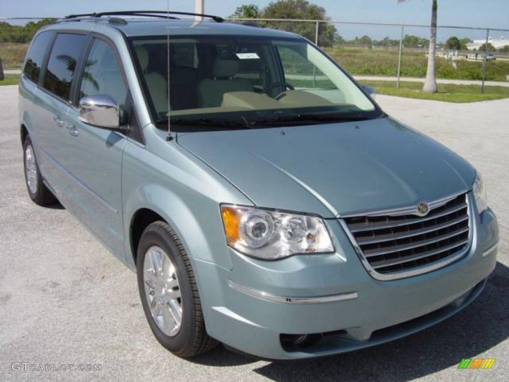 2009 Town & Country Limited - Clearwater Blue Pearl / Medium Pebble Beige/Cream photo #1