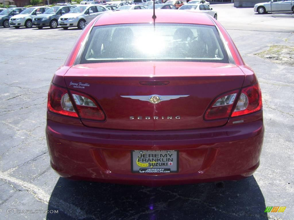 2007 Sebring Touring Sedan - Inferno Red Crystal Pearl / Dark Slate Gray/Light Slate Gray photo #4