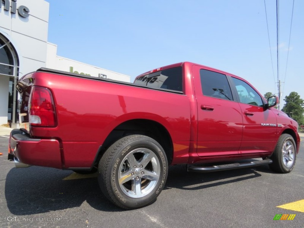 2012 Ram 1500 Sport Crew Cab 4x4 - Deep Cherry Red Crystal Pearl / Dark Slate Gray photo #7