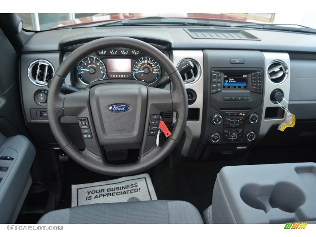 2014 F150 XLT SuperCab - Ruby Red / Steel Grey photo #12