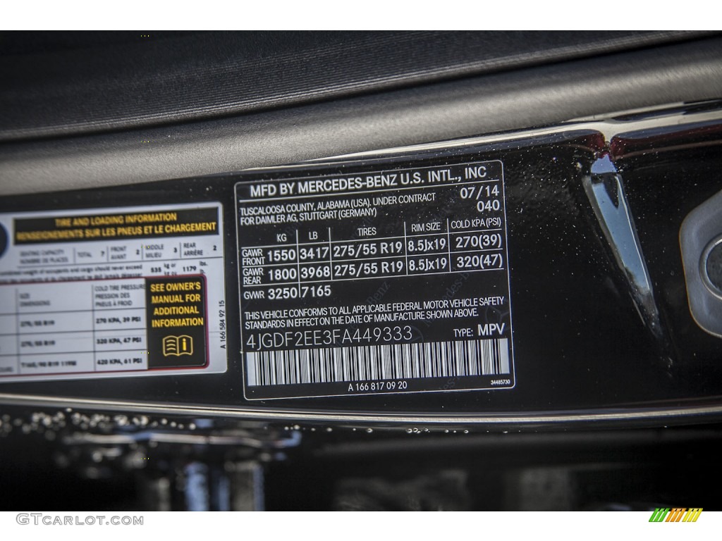 2015 GL Color Code 040 for Black Photo #96135989
