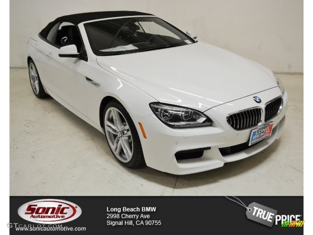 2015 6 Series 640i Convertible - Alpine White / Black photo #1