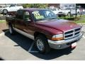 2001 Dark Garnet Red Pearl Dodge Dakota SLT Quad Cab  photo #3