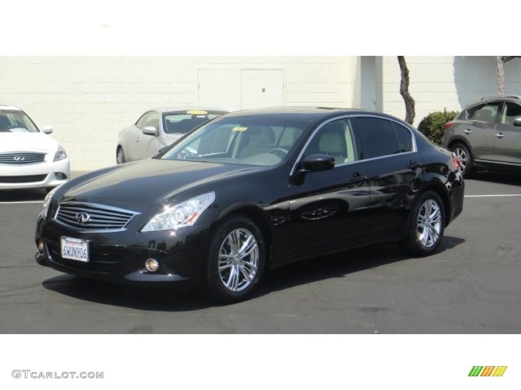 2012 G 37 Journey Sedan - Malbec Black / Wheat photo #1