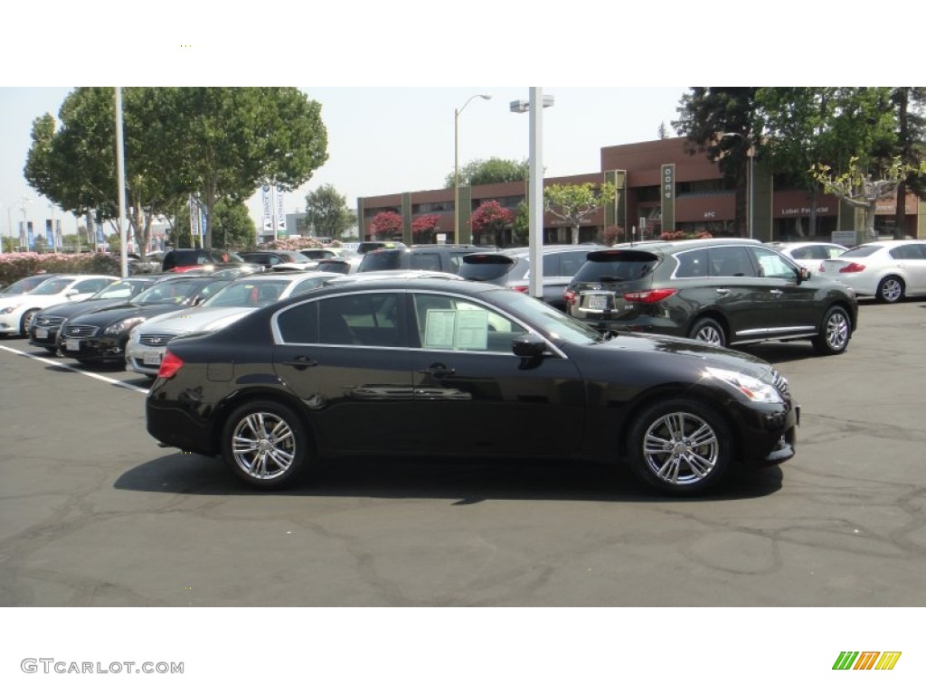 2012 G 37 Journey Sedan - Malbec Black / Wheat photo #4