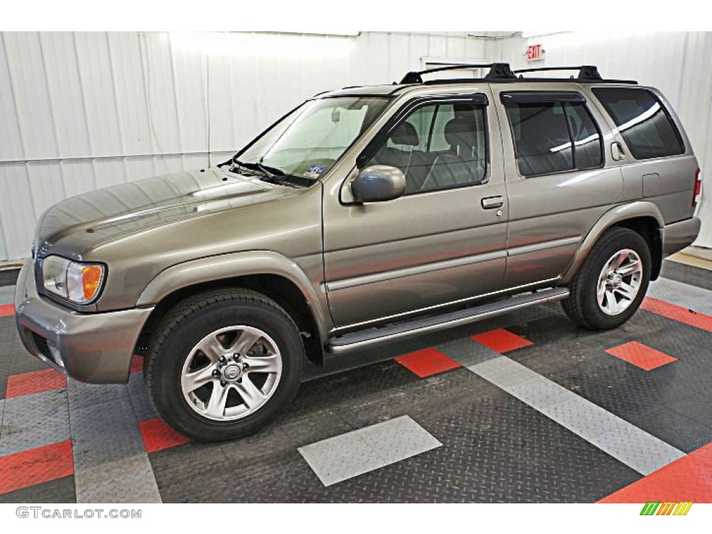 2004 Pathfinder LE Platinum 4x4 - Polished Pewter Metallic / Beige photo #2