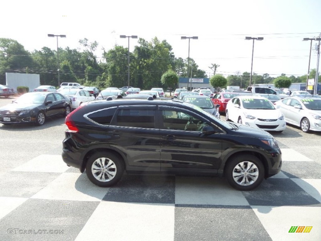 2012 CR-V EX-L 4WD - Crystal Black Pearl / Gray photo #3