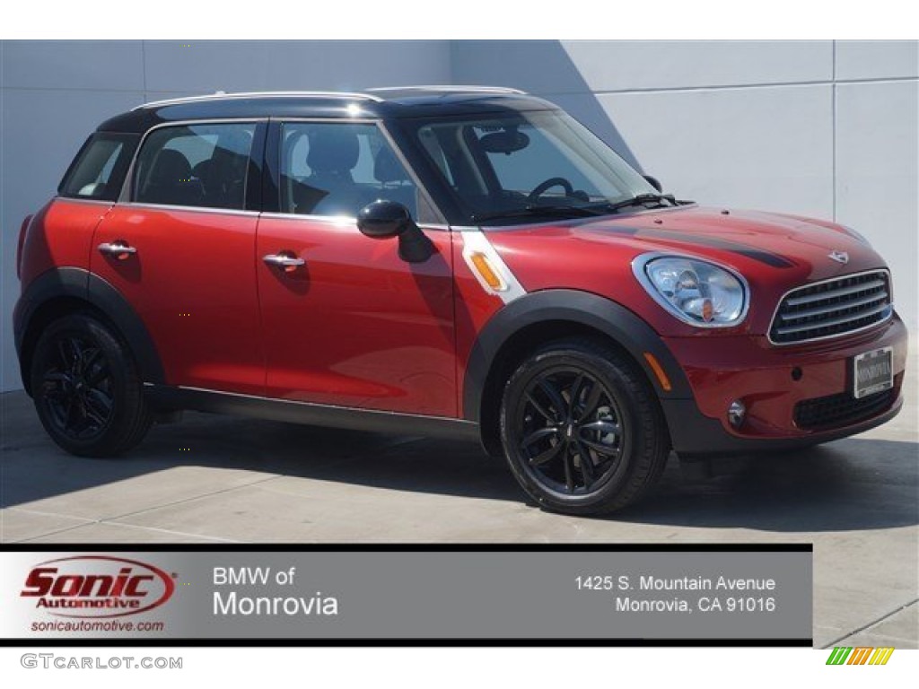 2014 Cooper Countryman - Blazing Red Metallic / Carbon Black photo #1