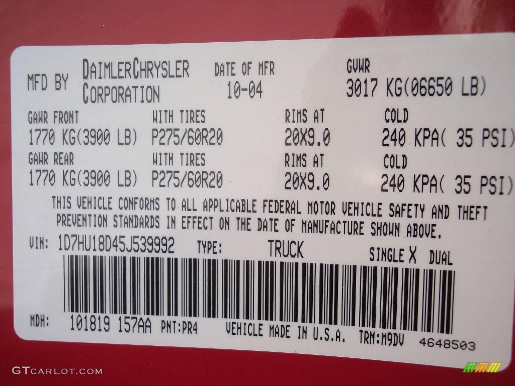 2005 Ram 1500 SLT Quad Cab 4x4 - Flame Red / Dark Slate Gray photo #14