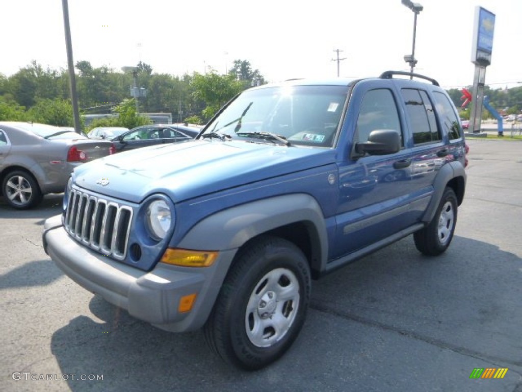 2006 Liberty Sport 4x4 - Atlantic Blue Pearl / Medium Slate Gray photo #1