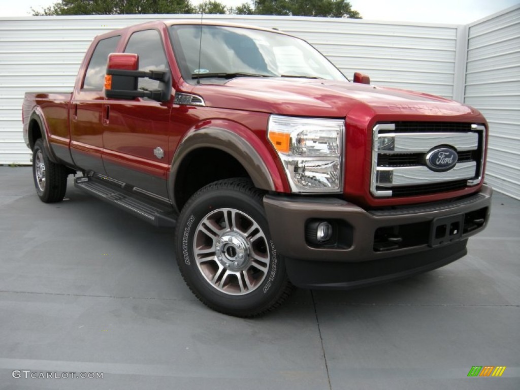 2015 F350 Super Duty King Ranch Crew Cab 4x4 - Ruby Red / King Ranch Mesa Antique Affect/Adobe photo #1