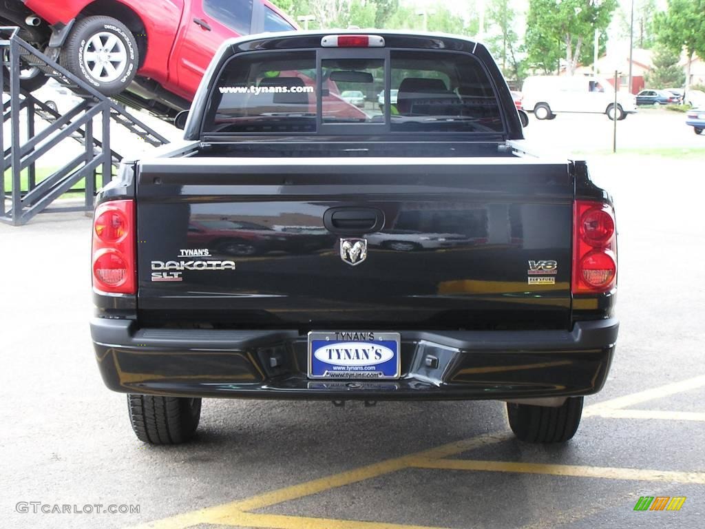 2008 Dakota SLT Crew Cab 4x4 - Brilliant Black / Dark Slate Gray/Medium Slate Gray photo #5