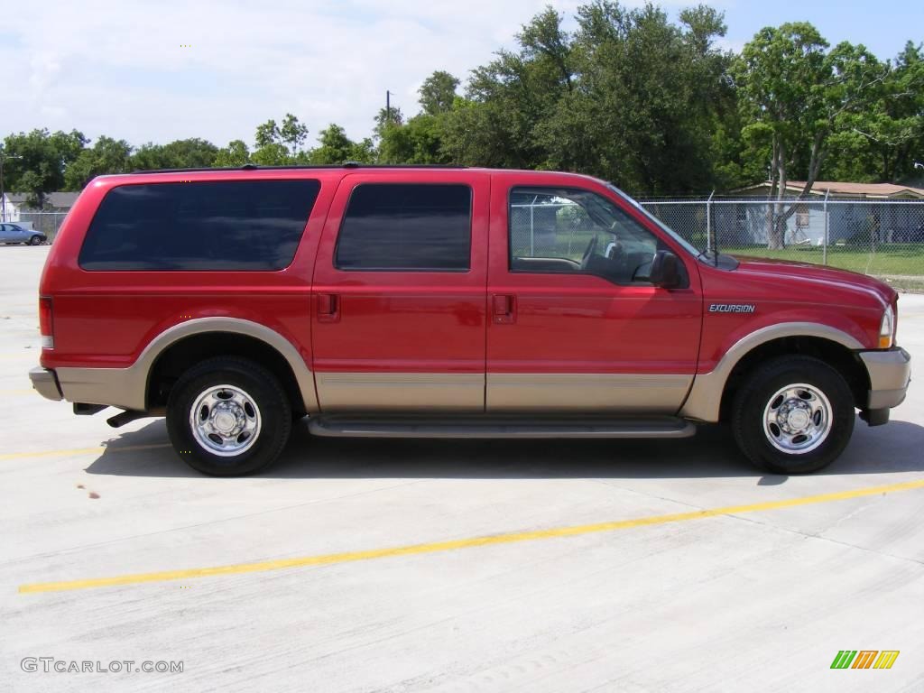2003 Excursion Eddie Bauer - Red Fire Metallic / Medium Parchment photo #2