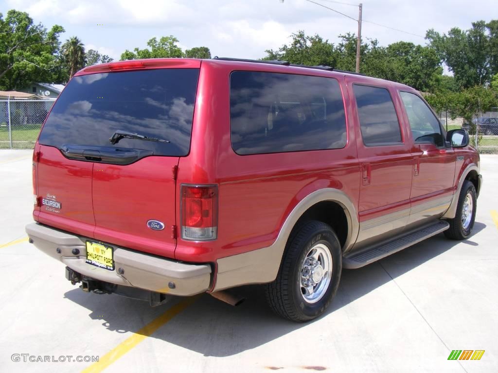 2003 Excursion Eddie Bauer - Red Fire Metallic / Medium Parchment photo #3