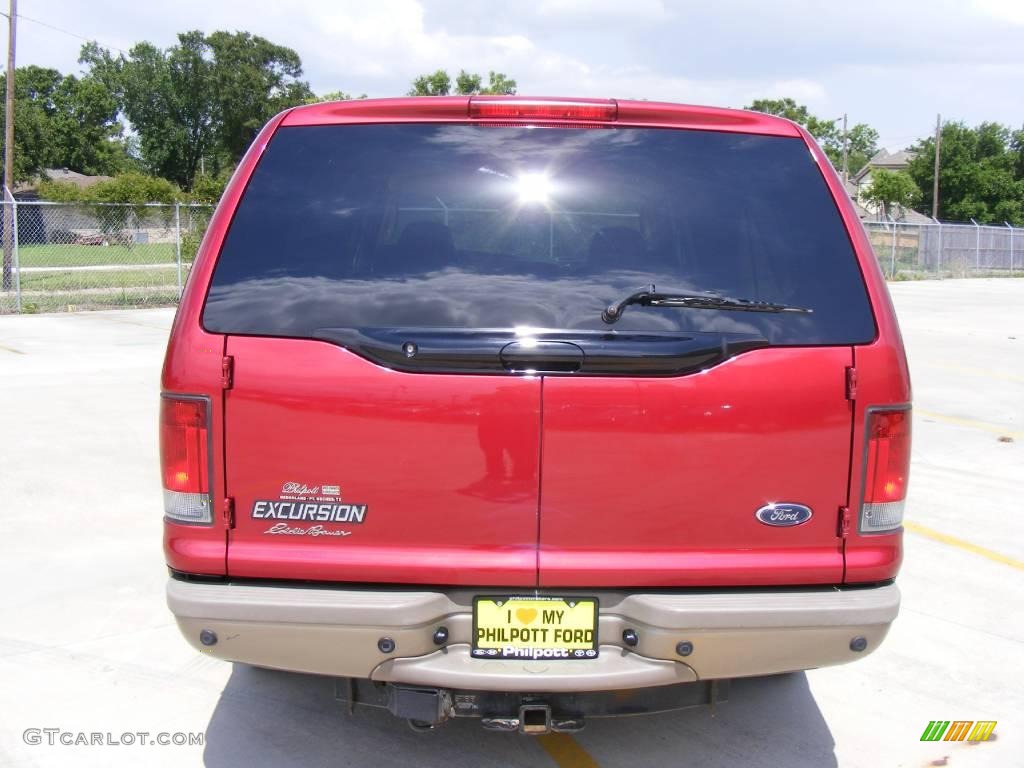 2003 Excursion Eddie Bauer - Red Fire Metallic / Medium Parchment photo #4