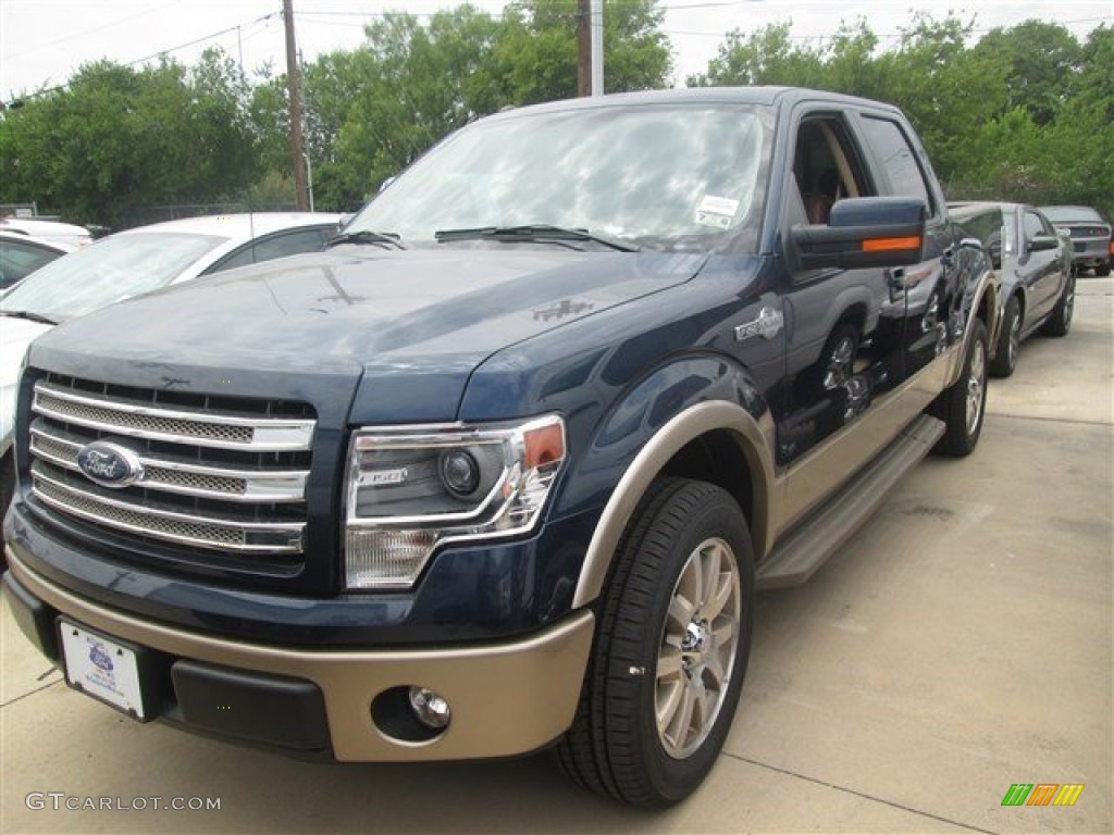 2014 F150 King Ranch SuperCrew - Blue Jeans / King Ranch Chaparral/Pale Adobe photo #3