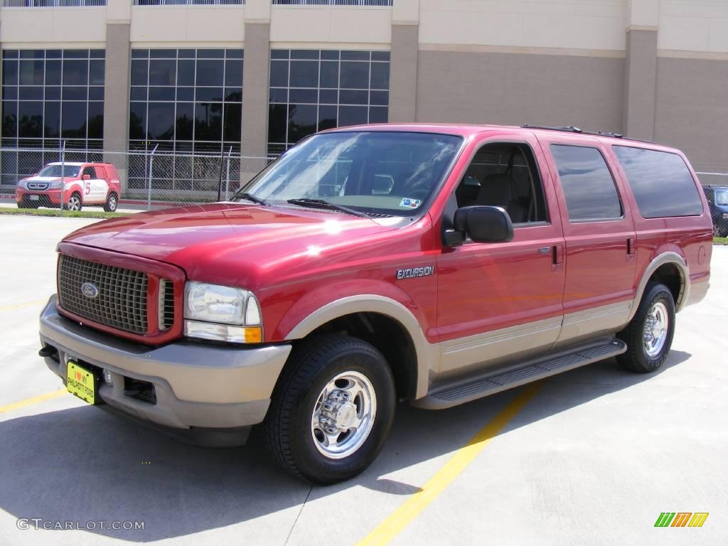 2003 Excursion Eddie Bauer - Red Fire Metallic / Medium Parchment photo #7