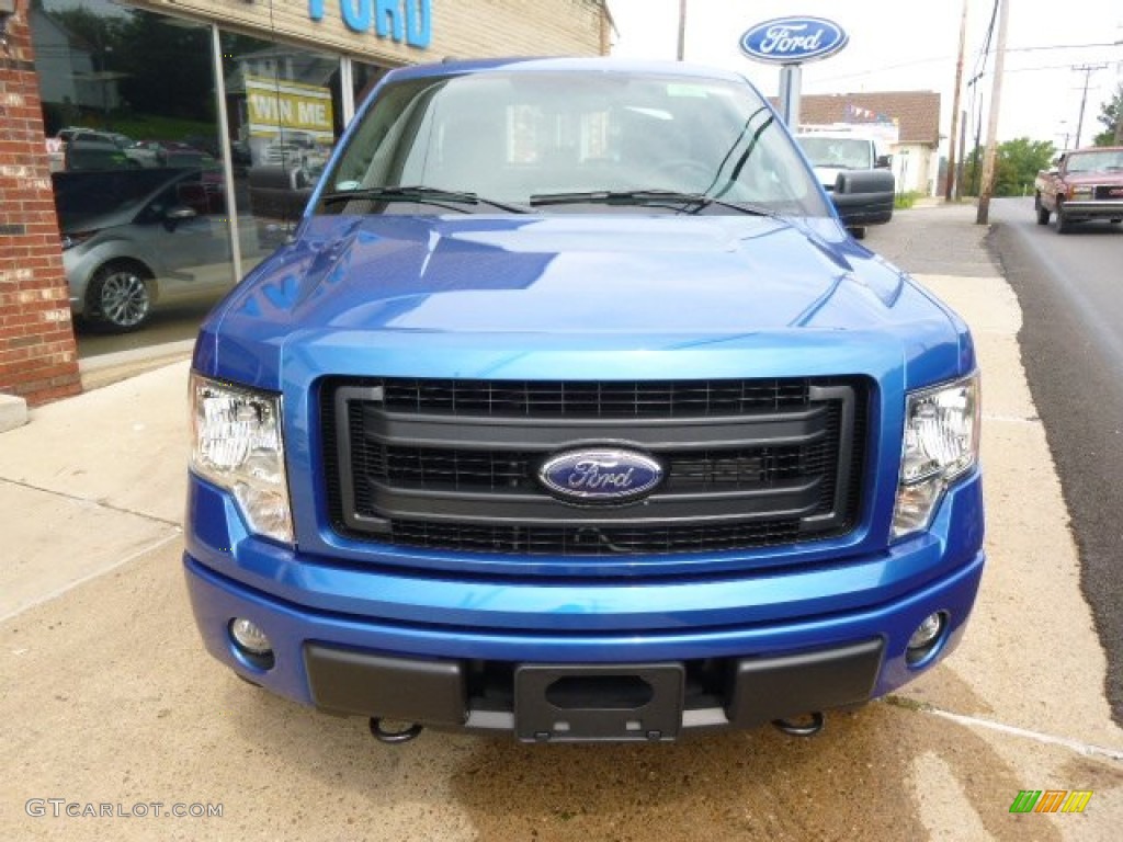 2014 F150 STX SuperCab 4x4 - Blue Flame / Steel Grey photo #2