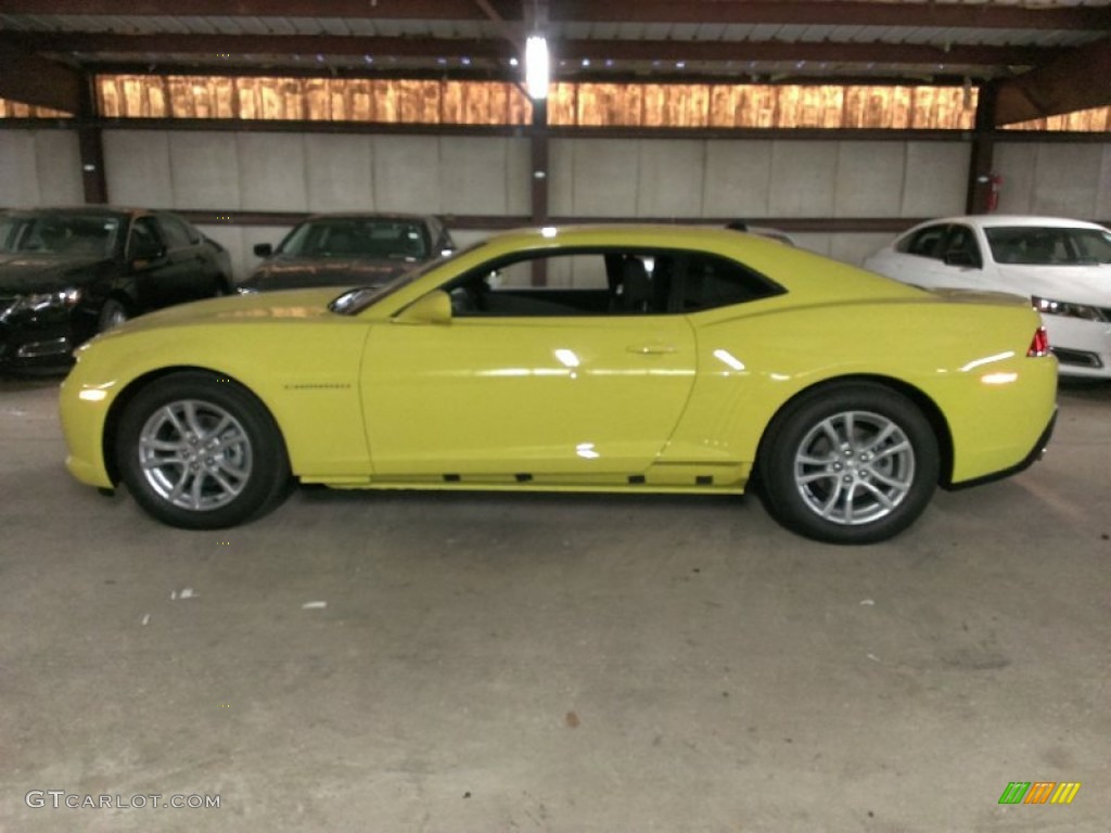 2015 Camaro LS Coupe - Bright Yellow / Black photo #3