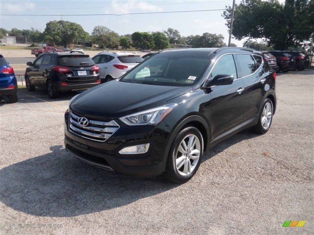 2014 Santa Fe Sport 2.0T FWD - Twilight Black / Black photo #1