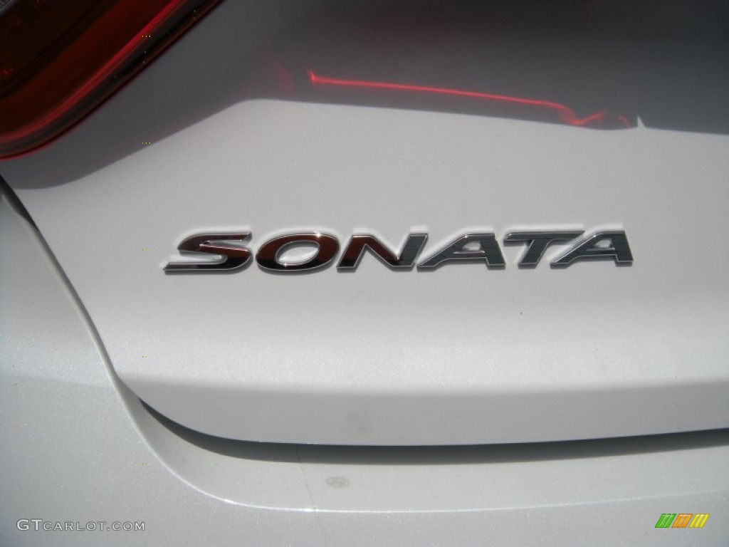 2015 Sonata Sport 2.0T - Quartz White Pearl / Black/Orange photo #14