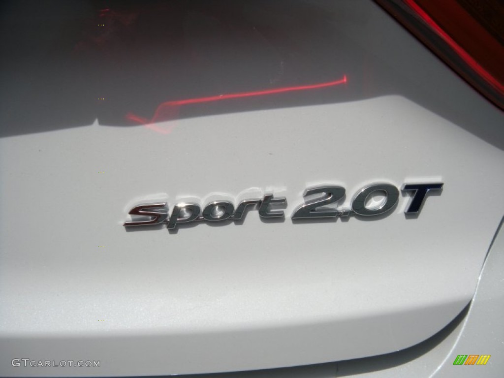 2015 Sonata Sport 2.0T - Quartz White Pearl / Black/Orange photo #15