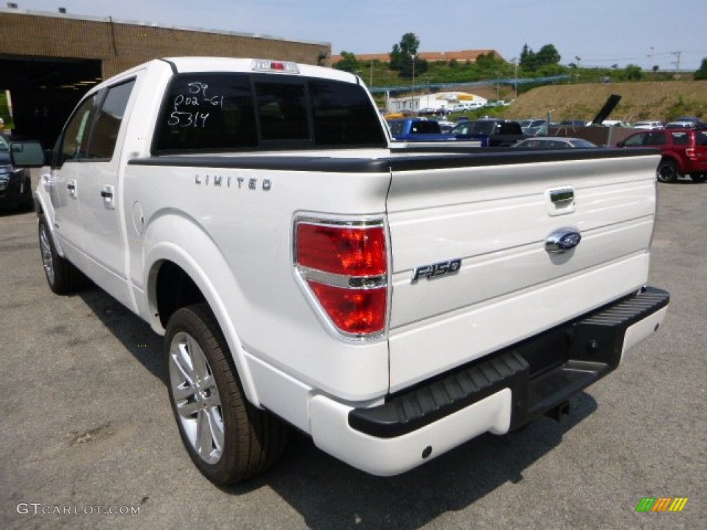 2014 F150 Limited SuperCrew 4x4 - White Platinum / Limited Marina Blue Leather photo #4