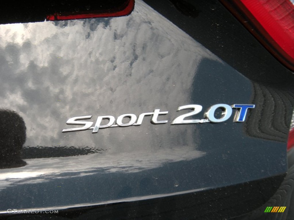 2015 Sonata Sport 2.0T - Phantom Black / Black/Orange photo #15