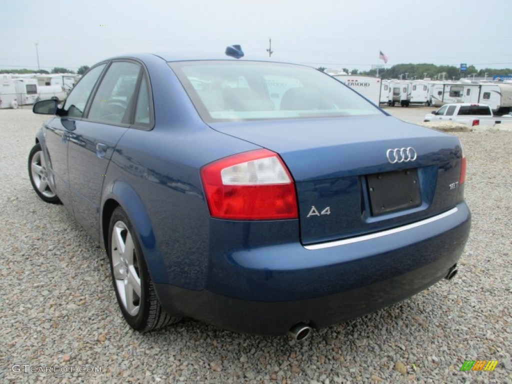 2004 A4 1.8T Sedan - Ocean Blue Pearl Effect / Grey photo #24
