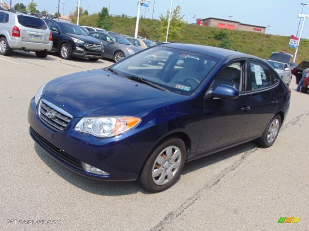 2009 Elantra GLS Sedan - Regatta Blue / Gray photo #4