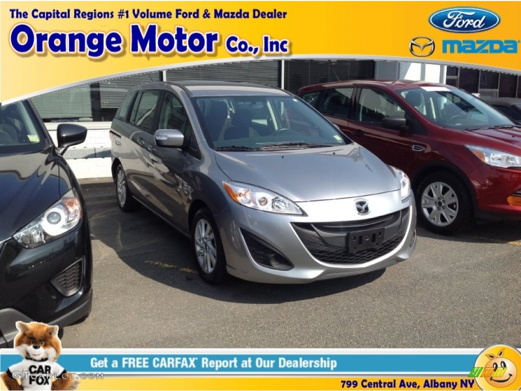 2013 MAZDA5 Sport - Liquid Silver Metallic / Black photo #1