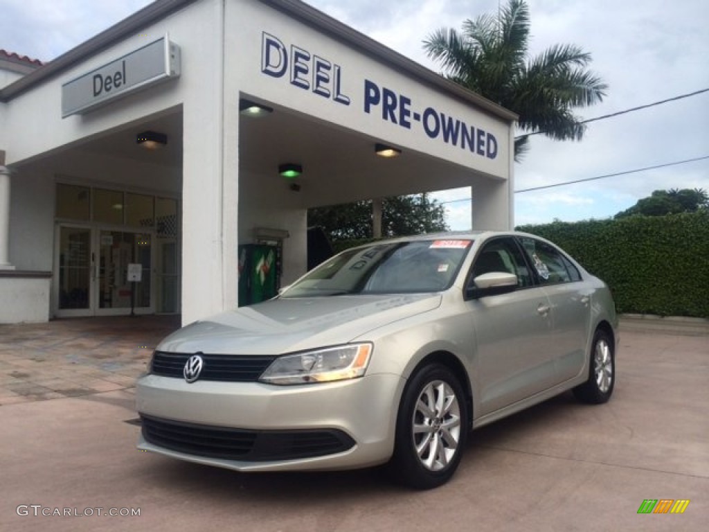 2012 Jetta SE Sedan - White Gold Metallic / Cornsilk Beige photo #1