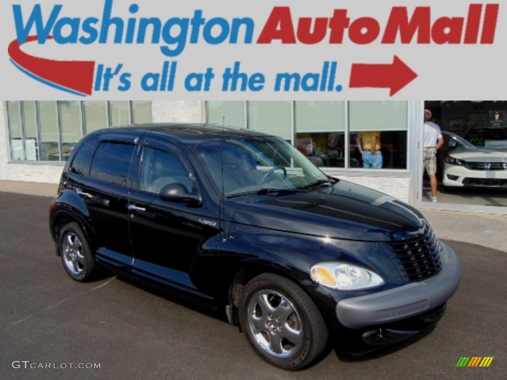 2001 PT Cruiser Limited - Black / Taupe/Pearl Beige photo #1