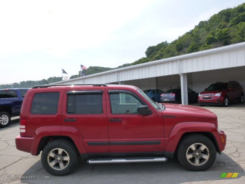 2008 Liberty Sport 4x4 - Red Rock Crystal Pearl / Pastel Pebble Beige photo #1