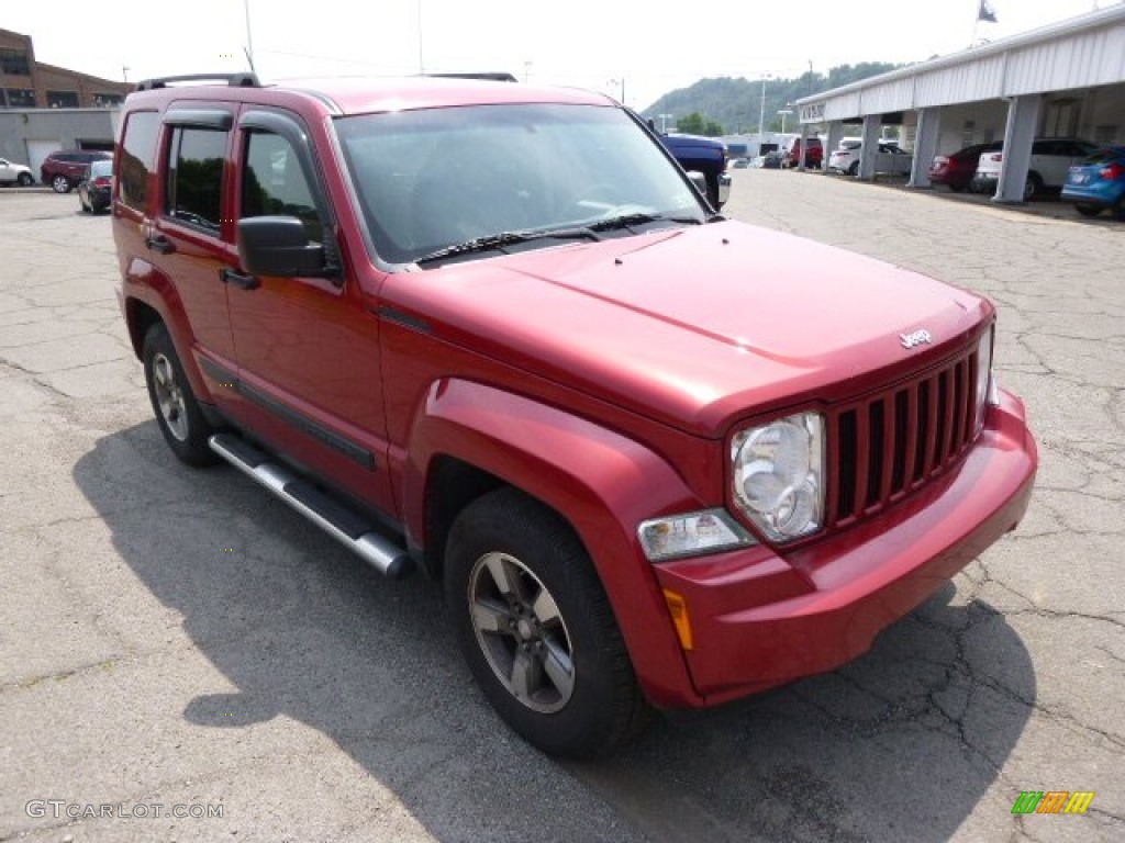 2008 Liberty Sport 4x4 - Red Rock Crystal Pearl / Pastel Pebble Beige photo #2