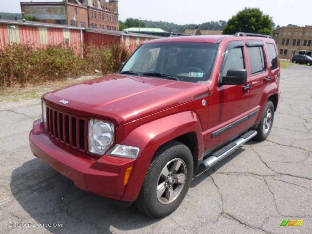 2008 Liberty Sport 4x4 - Red Rock Crystal Pearl / Pastel Pebble Beige photo #4