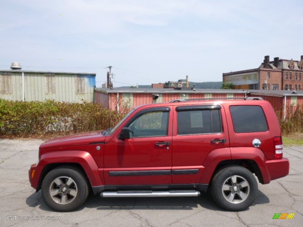 2008 Liberty Sport 4x4 - Red Rock Crystal Pearl / Pastel Pebble Beige photo #5