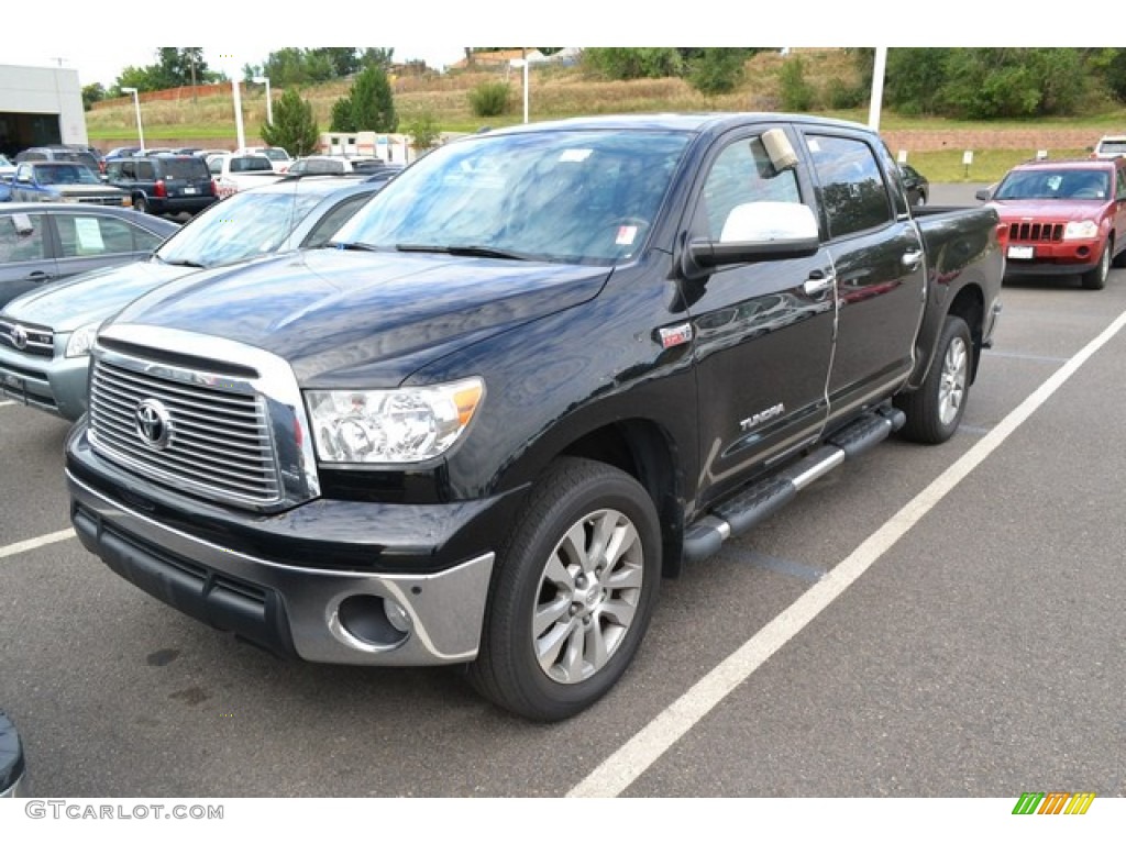 2010 Tundra Limited CrewMax 4x4 - Black / Graphite Gray photo #4