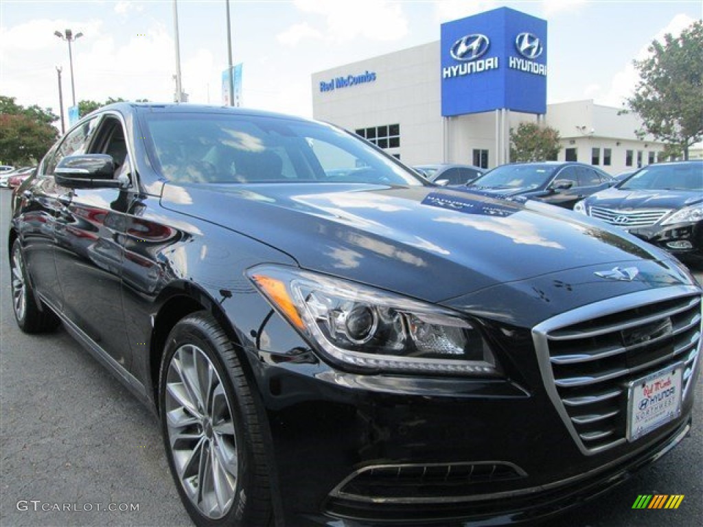 2015 Genesis 3.8 Sedan - Caspian Black / Black photo #1