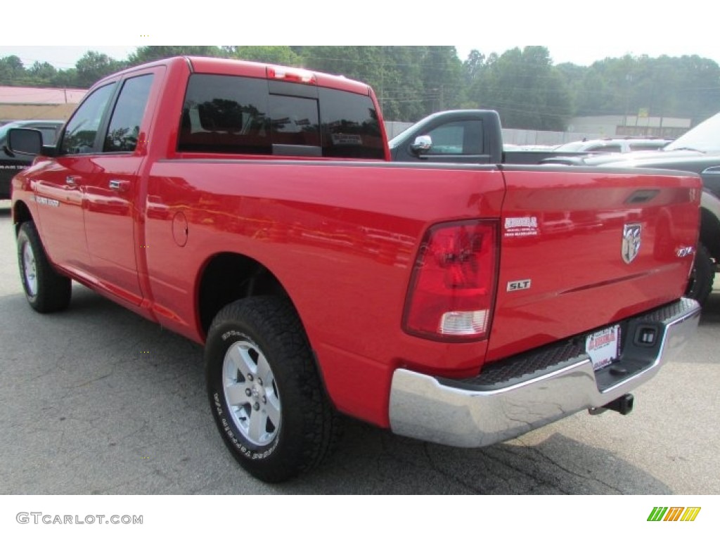 2011 Ram 1500 SLT Quad Cab 4x4 - Flame Red / Dark Slate Gray/Medium Graystone photo #3