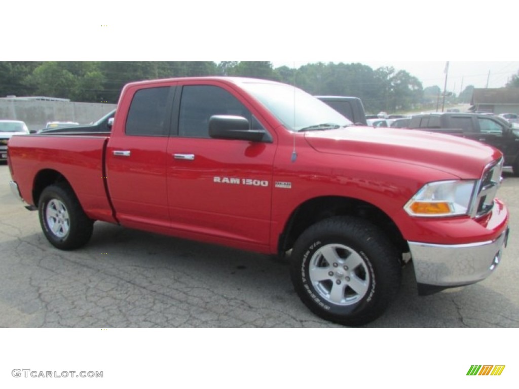 2011 Ram 1500 SLT Quad Cab 4x4 - Flame Red / Dark Slate Gray/Medium Graystone photo #5