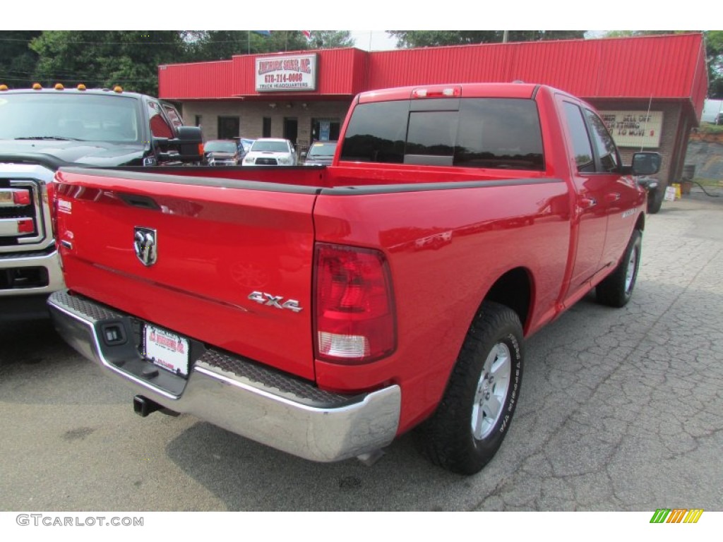2011 Ram 1500 SLT Quad Cab 4x4 - Flame Red / Dark Slate Gray/Medium Graystone photo #7