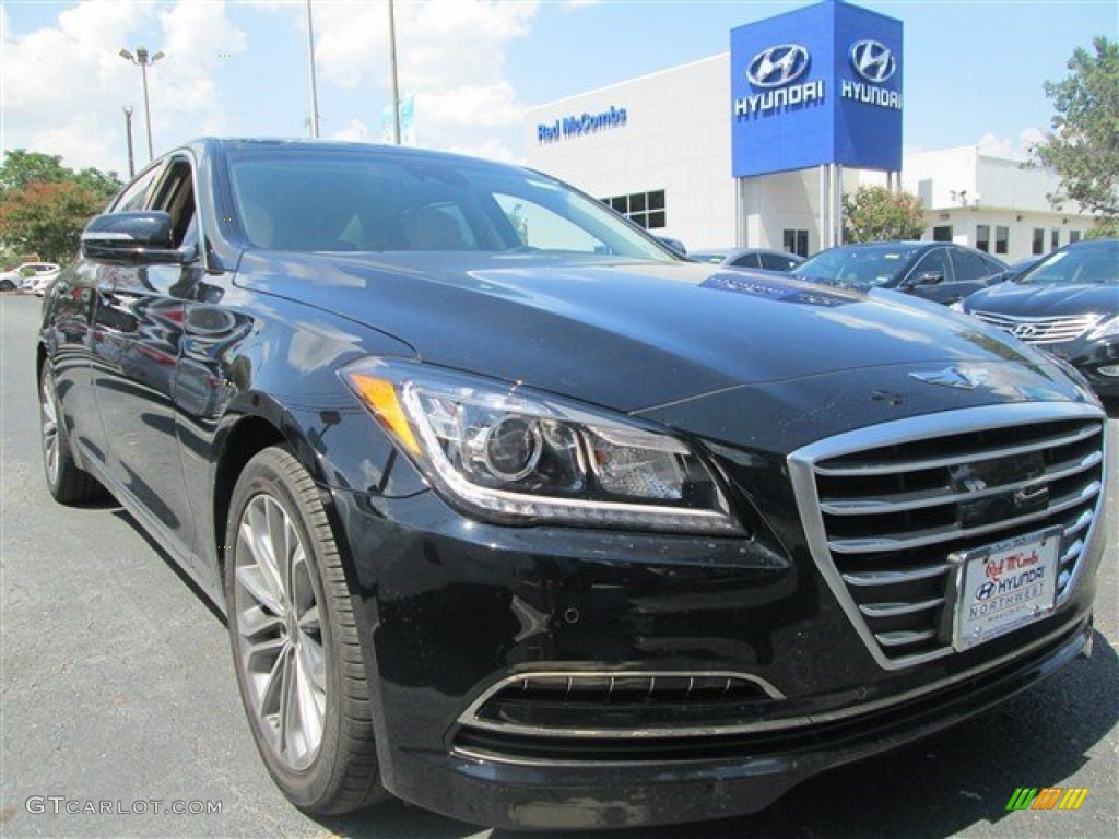 2015 Genesis 3.8 Sedan - Caspian Black / Beige photo #1