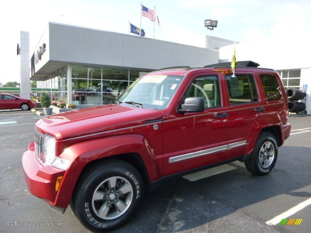 2008 Liberty Sport 4x4 - Red Rock Crystal Pearl / Pastel Slate Gray photo #1