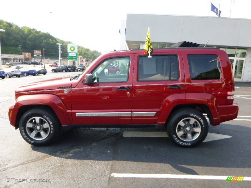 2008 Liberty Sport 4x4 - Red Rock Crystal Pearl / Pastel Slate Gray photo #2